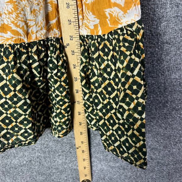 Free People Gotta Have You Cotton Mixed-Print Keyhole Top Size Small - Picture 7 of 10